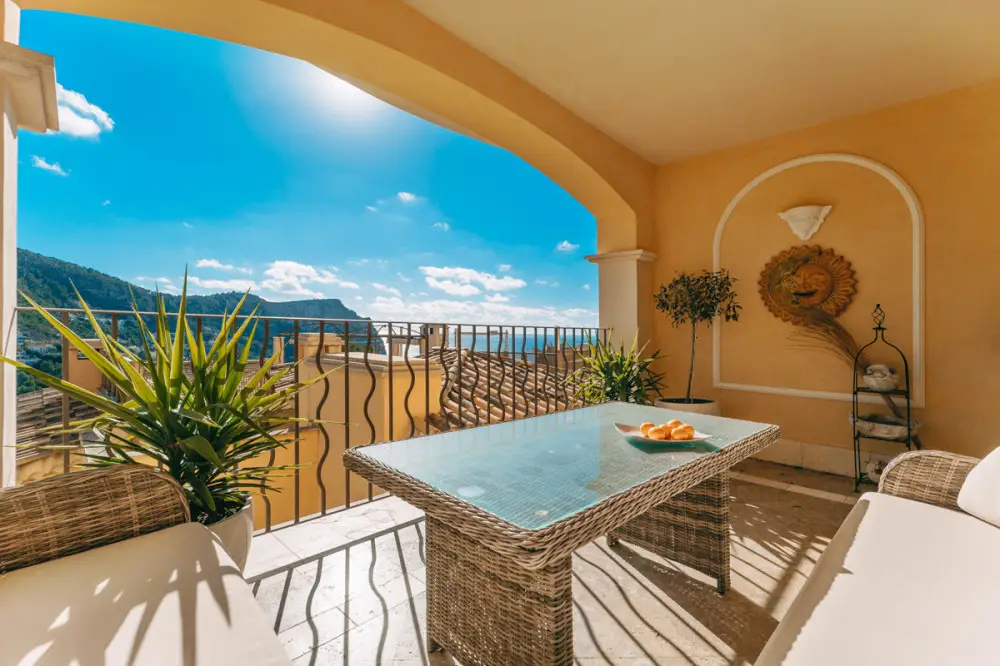 Terrasse überdacht mit Meerblick